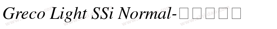 Greco Light SSi Normal字体转换